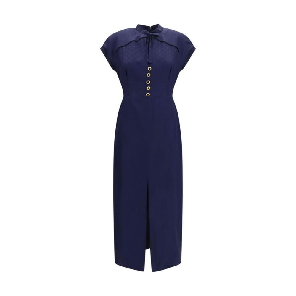 Alessandra Rich Blue Silk Casual Women's Dress